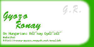 gyozo ronay business card